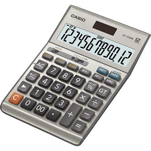 CALCULADORA CASIO SECRETARIA-DF120BM  (  Silver  - Visor de 12 dígitos - Visor de grandes dimensões -...  ) 