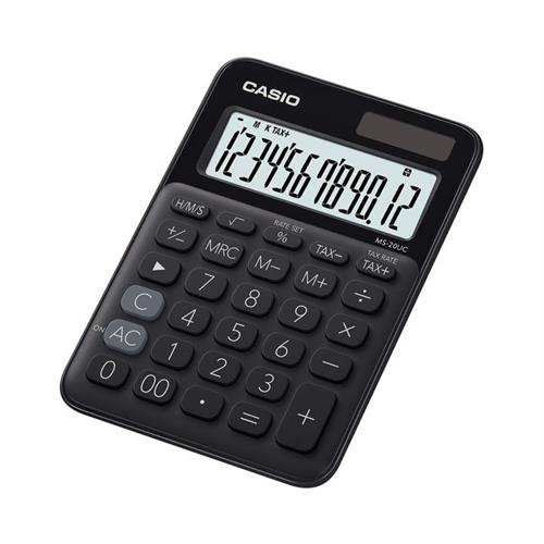 CALCULADORA CASIO SECRETAR.-MS20UCBK  (  Preto  - Visor de 12 dígitos - Cálculo de taxas - Cálculo de...  ) 
