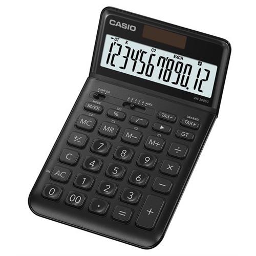 CALCULADORA CASIO SECRETAR-JW200SCBK  (  Preto  - Visor de 12 dígitos - Visor reclinável - Pilhas e s...  ) 