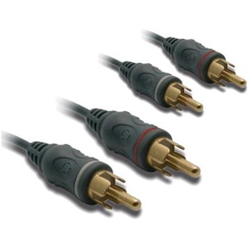 CABO METRONIC 470065  (  Preto  - Cabo áudio 2 RCA macho / 2 RCA macho - Comprimento:...  ) 