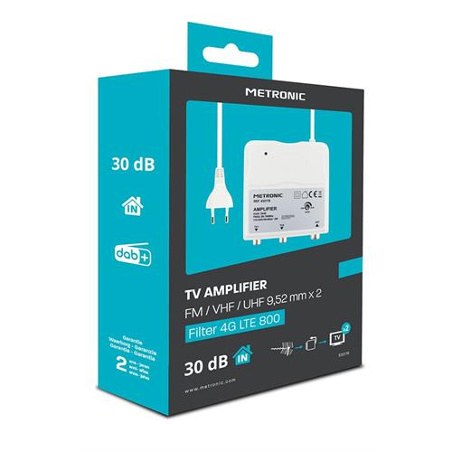 AMPLIFICADOR METRONIC 332176  (  2 saídas 9,52 mm - 1 entrada 9,52 mm  - Branco  - Permite am...  ) 