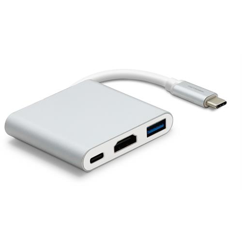 ADAPTADOR  METRONIC USB.C 3EM1 -395296  (  HDMI - USB-A - USB-C  - Branco  - Adaptador USB-C 3 em 1   ) 