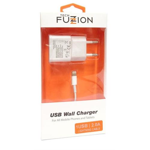 CABO TECHFUZZION -ACECHA0583WH  (  Branco  - Cabo USB - Compatível com iPhone 5, 6, 7, 8 e X  -...  ) 