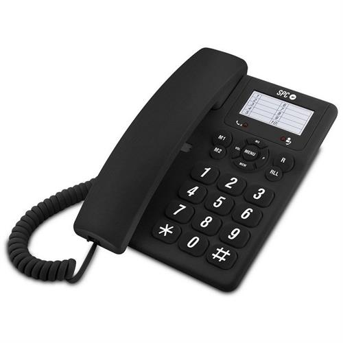 TELEFONE FIXO SPC ORIGINAL PRETO  (  Preto  - 3 memórias diretas - 10 memórias indiretas - Tecla ...  ) 