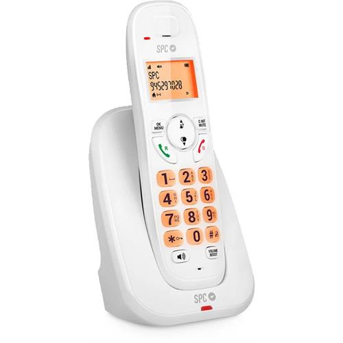 TELEFONE FIXO SEM FIOS SPC KAIRO BRANCO  (  117 gr - Branco  - Ecrã - Agenda de 30 nomes e números - Mão...  ) 