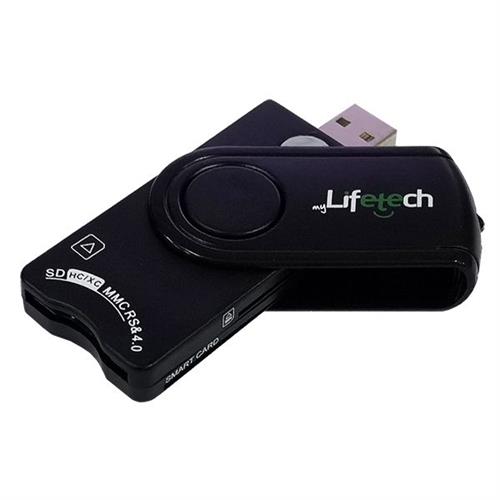 LEITOR CARTÃO CIDADÃO LIFETECH LFCRD009 ALL IN ONE  (  Cartão de cidadão, cartões inteligentes, SD/SDHC/ Mini SD/MM...  ) 