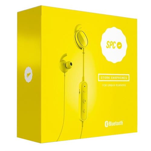 AURICULARES DESPORTIVOS BLUETOOTH SPC STORK AMARELO  (  Amarelo  - Bluetooth - Microfone - Mãos livres - Almofadas d...  ) 