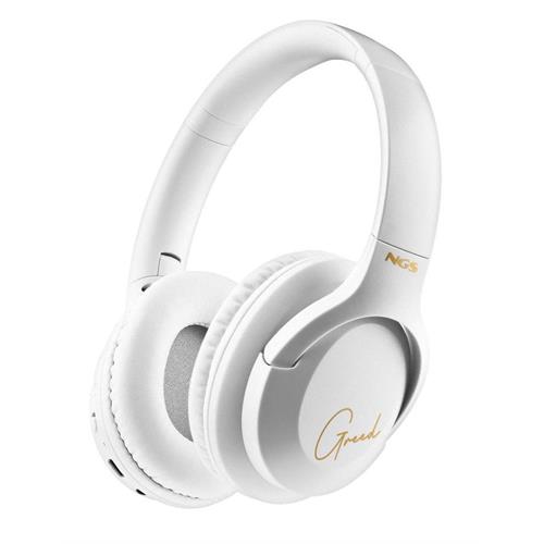 AUSCULTADORES + MICROFONE BLUETOOTH NGS ARTICA GREED BRANCO  (  Bluetooth 5.1  - Branco  - Atenda ou faça chamadas sem retir...  ) 