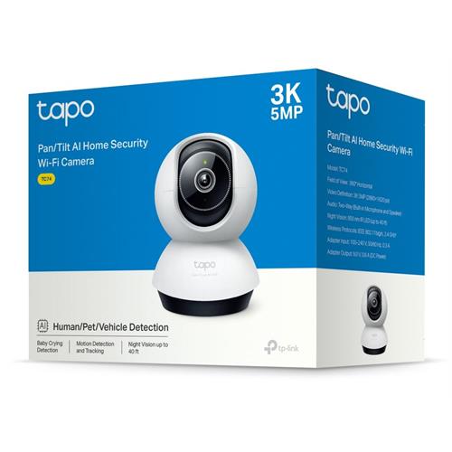 CAMARA DE VIGILÂNCIA TP-LINK TC74  (  Wi-Fi  - 2880 × 1620 px - Resolução 3K - Ampla gama de movim...  ) 