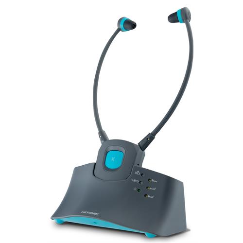 AUSCULTADORES SEM FIO METRONIC 480183  (  Silver  - Auriculares digitais 2,4 GHz - Autonomia: 8 horas ...  ) 