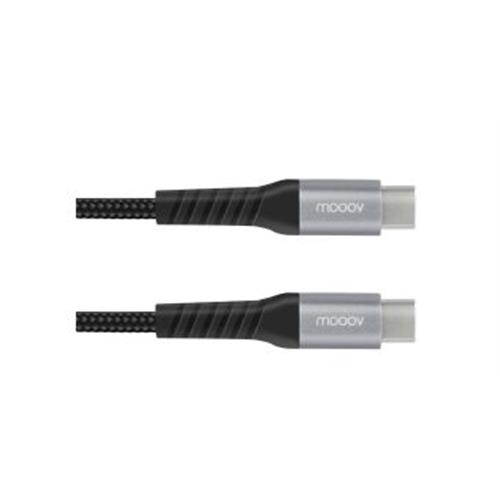 MOOOV CABO.TIPOC.TIPOC -732111  (  USB-C / USB-C  - Preto  - Cabo reforçado - Comprimento: 2 metros   ) 