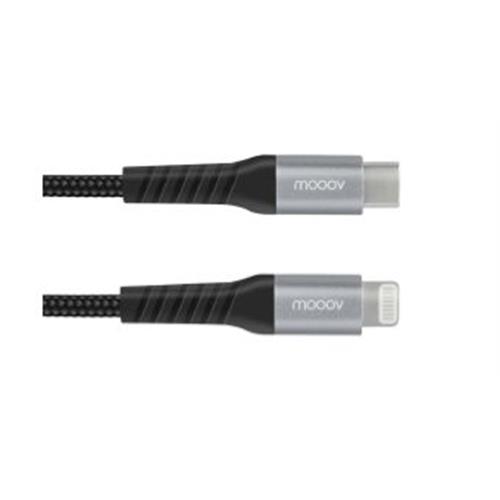 MOOOV CABO.MFI.USB-C   -732110  (  USB-C / Lightning MFI  - Preto  - Cabo reforçado - Comprimento: 2 metros   ) 