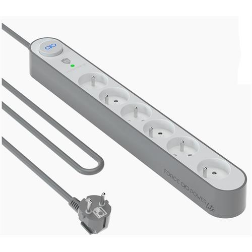 EXTENSÃO FORCE POWER 6 TOMADAS F152435  (  Cinzento  - Extensão com 6 tomadas - Comprimento: 1,5 metros  - Vitalícia   ) 