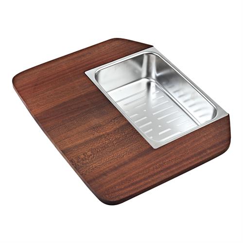 TÁBUA DE MADEIRA + CESTO INOX TEKA - 40199230