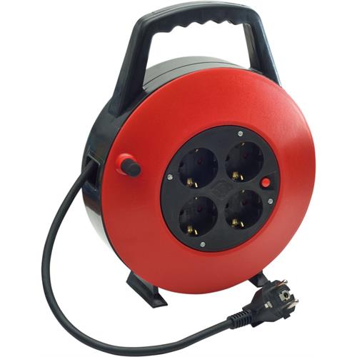 ENROLA CABOS GARZA 430012  (  Preto / vermelho  - 4 tomadas 2P + T Schuko - Cabo H05VV-F 3...  ) 
