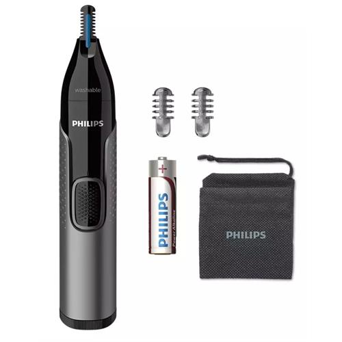 APARADOR DE NARIZ PHILIPS NT3650/16  (  Pilha  - Cinzento  - Apare pelos do nariz, orelhas e sobranc...  ) 