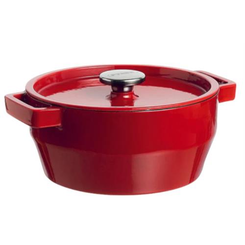 CAÇAROLA PYREX REDONDA SC5AC24  (  24 cm - 4 Litros - Vermelho   ) 