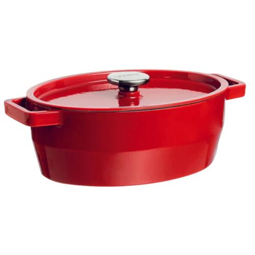 CAÇAROLA PYREX OVAL SC5AC29  (  29 cm - 4 Litros - Vermelho   ) 