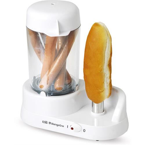 MÁQUNA CACHORROS ORBEGOZO PR3500  (  350 W - Branco  - De 1 a 6 salsichas - Pino vertical para o ...  ) 