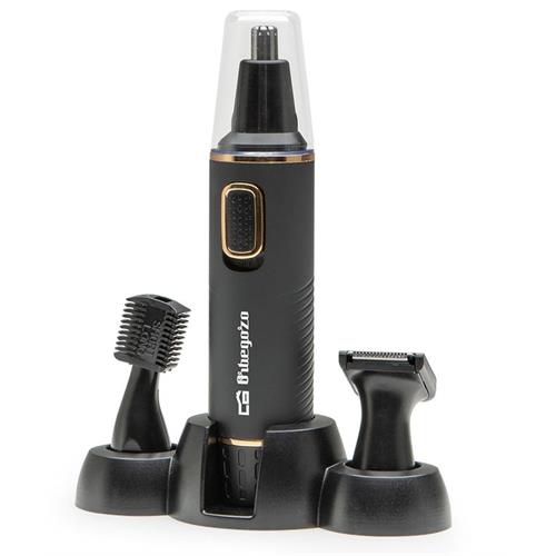 APARADOR NASAL ORBEGOZO NO3600  (  Pilha  - Preto  - 3 cabeças intercambiáveis - Lâmina de aço inoxidável -   ) 