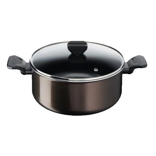 TACHO TEFAL EASY COOK & CLEAN 24CM + TAMPA VIDRO - B5544602