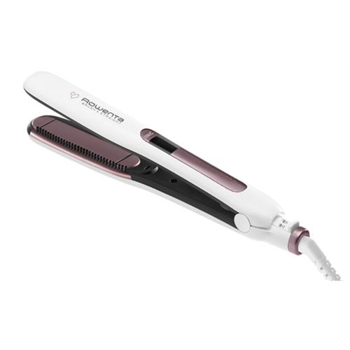 ALISADOR DE CABELO ROWENTA SF7510F0  (  Branco / Rosa  - Termostato digital com ecrã LCD - Alisador ...  ) 