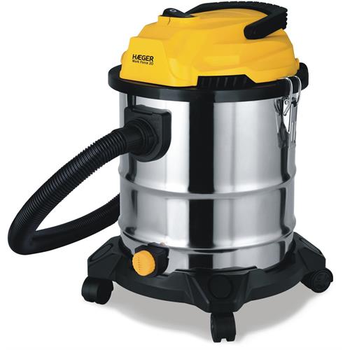 ASPIRADOR SEM SACO HAEGER WORKFORCE20  (  1200 W - 20 L  - Silver / Amarelo   ) 