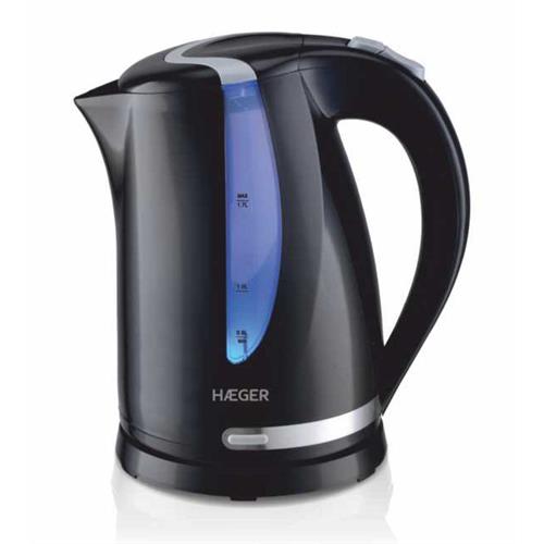 JARRO ELÉTRICO HAEGER BLACKNESS  (  2200 W - Preto  - Botão para abertura da tampa - Placa de aq...  ) 