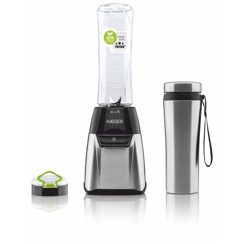 LIQUIDIFICADOR HAEGER MINI SPORTS INOX  (  350 W - 0,6 L  - Aço inoxidável   ) 