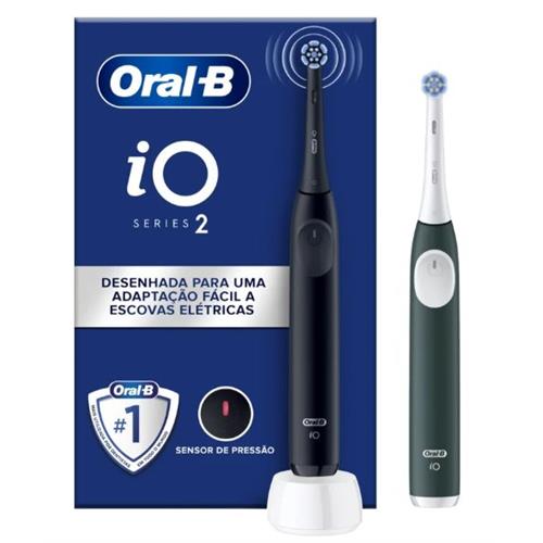 ESCOVA DE DENTES BRAUN - IO2DUOPRETO+VERDE