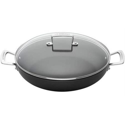 CAÇAROLA LE CREUSET ALUM. ANTIAD. BAIXA TNSPRO30 COM TAMPA  (  30 cm - Alumínio forjado anodizado  - 3,6 Litros  ) 