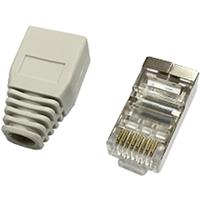 10 CONECTORES METRONIC 395505  (  10  - Creme  - Usado para fazer extensões com cabos Ethernet RJ45   )