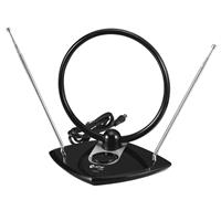 ANTENA TV INTERIOR E-STAR T415A  (  Preto  - Indicador LED - Bandas de frequência: UHF, VHF e FM...  )