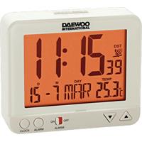 DESPERTADOR DIGITAL DAEWOO DCD200W  (  Pilhas  - Branco  - Ecrã retroiluminado - Alarme com Snooze ...  )