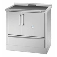 FOGAO ALPIS LENHA  -AQUILA ED TVIDROINOX  (  8,3 Kw - 140 Kg  - 93 cm  )