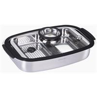 CAÇAROLA NODOR COOKWARE  (  7 Litros - Inox  - Válvula de controlo do vapor para uma coz...  )