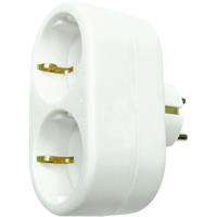 ADAPTADOR GARZA 430002  (  Branco  - Adaptador frontal com 2 tomadas - Protecção infant...  )