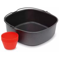 ACESSORIO DE ASSADEIRA PARA FRITADEIRA PHILIPS HD9925/01  (  Preto  - 7 formas de silicone para queques para desfrutar de...  )