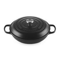 CAÇAROLA LE CREUSET FERRO FUNDIDO 30CM NEGROMATE  (  30 cm - Ferro fundido esmaltado  - 3,2 Litros  )