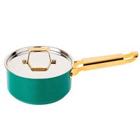 CAÇAROLA C CABO SILAMPOS 12MGO1116  (  16 cm - Verde  - Tecnologia Impact Disc Plus - Cabo em doura...  )