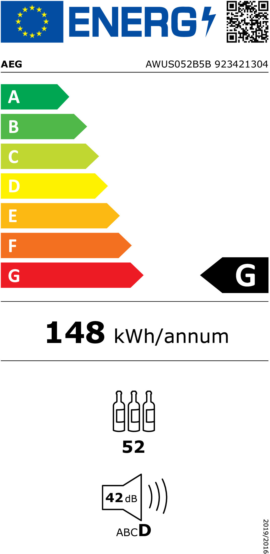 GARRAFEIRA AEG - AWUS052B5B